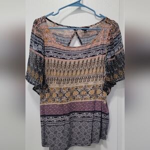 Lucky Brand Multicolor Boho Blouse